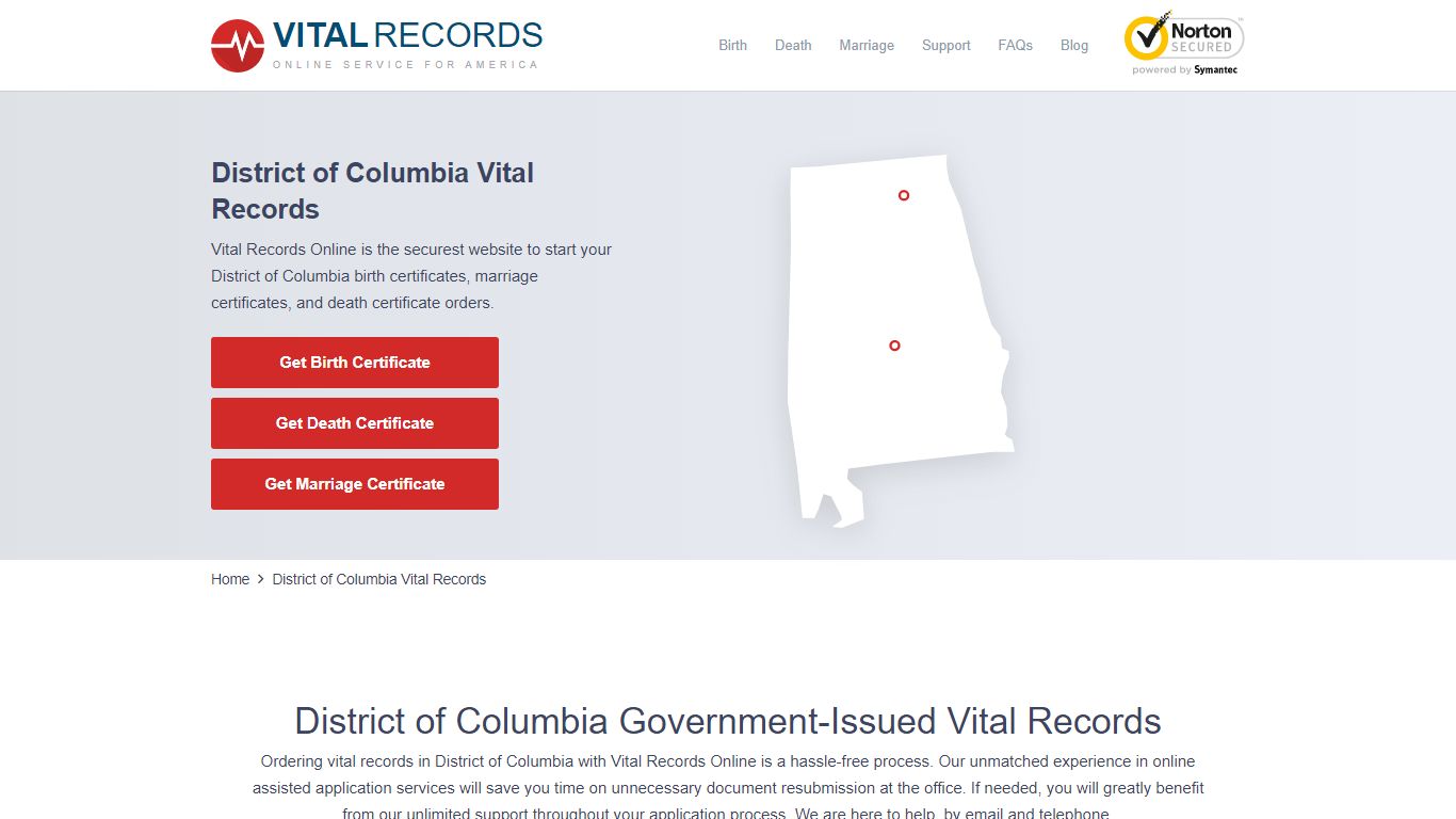 District of Columbia Vital Records - Vital Records Online